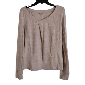 Holding Horses Anthropologie tan lightweight asymmetrical sweater size Small